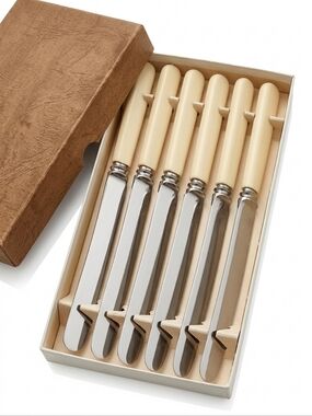 🔹(3for$20)🔹CWS Unity Sheffield England Stainless Tea Knives  1930's